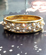 Crystal Lattice Hinged Bangle