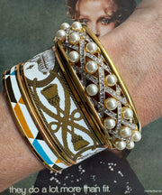 Crystal Lattice Hinged Bangle