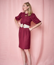 Chiffon Burgundy Sweetheart Dress