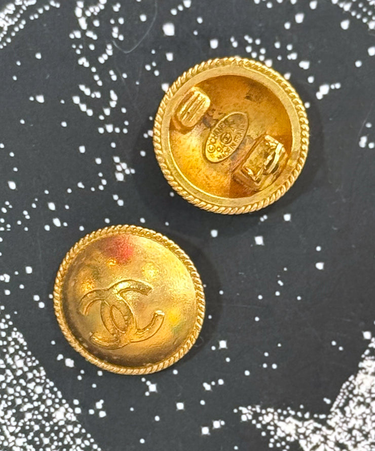CHANEL Button Earrings