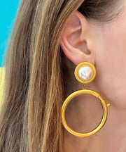 Karl Lagerfeld Door Knocker "Clasp" Earrings