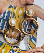 Karl Lagerfeld Door Knocker "Clasp" Earrings