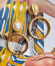 Karl Lagerfeld Door Knocker "Clasp" Earrings