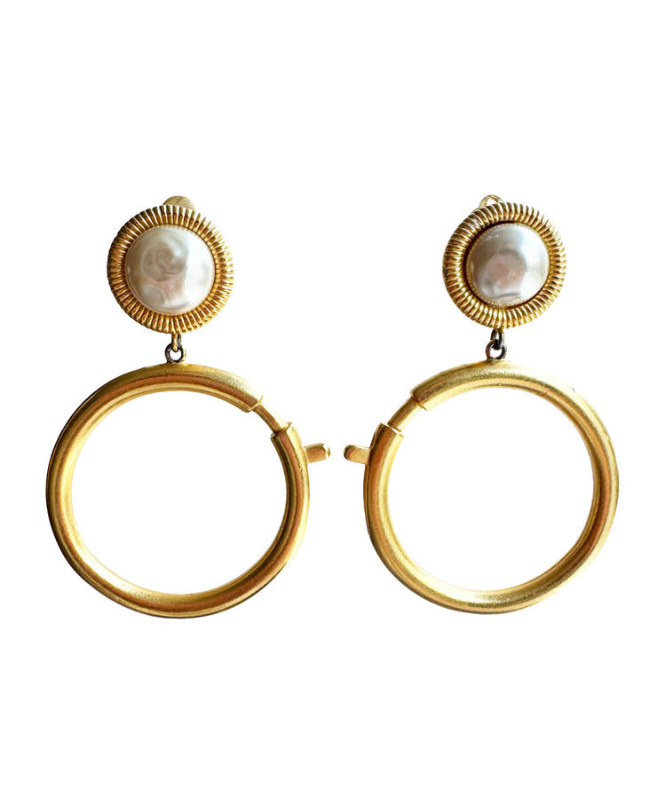 Karl Lagerfeld Door Knocker "Clasp" Earrings