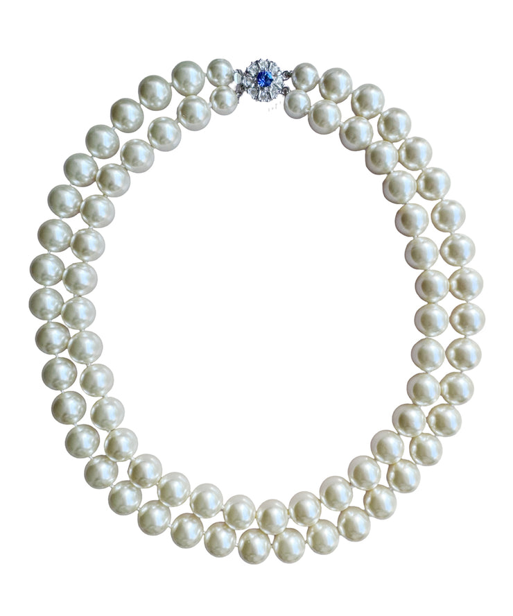 Oversize Double Strand Faux Pearls