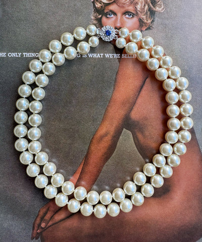 Oversize Double Strand Faux Pearls