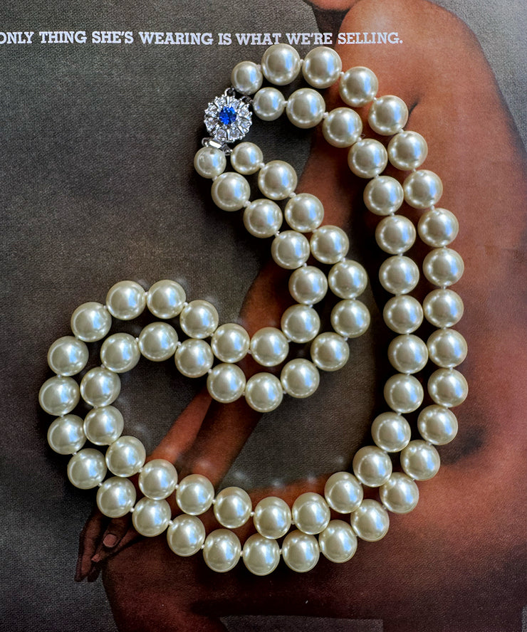 Oversize Double Strand Faux Pearls