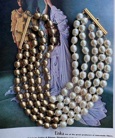 Two Tone Faux Pearl Choker