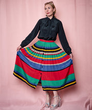 Vintage Silk Striped Skirt