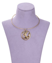 70s Inspired Zodiac Necklace (Aquarius)