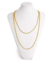 Charleston Rice Bead Necklace (Shiny Gold)