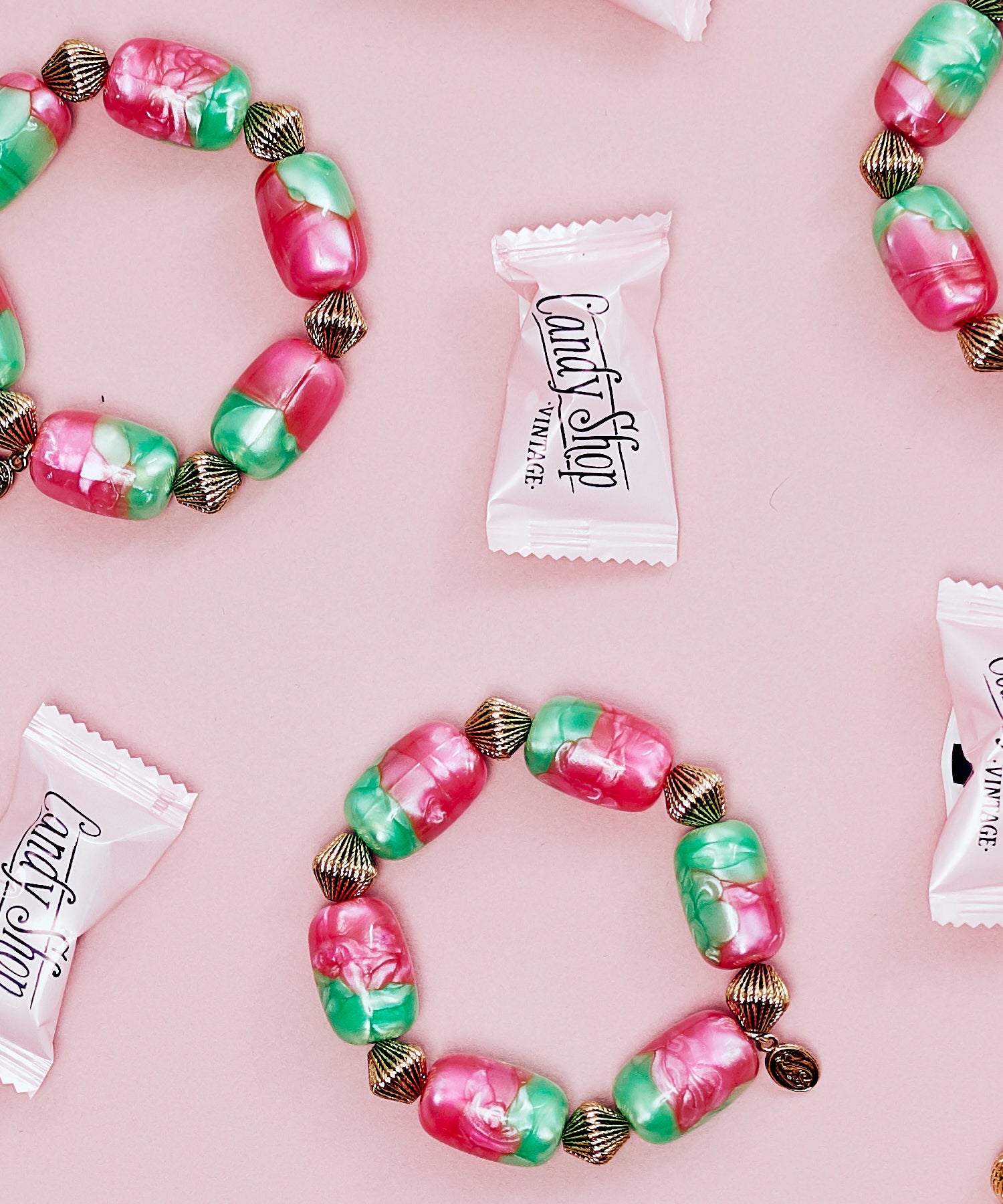Galactic Candy Bracelet (Pink & Green) – Candy Shop Vintage