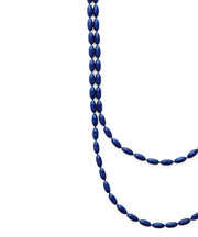 Charleston Rice Bead Necklace (True Navy)