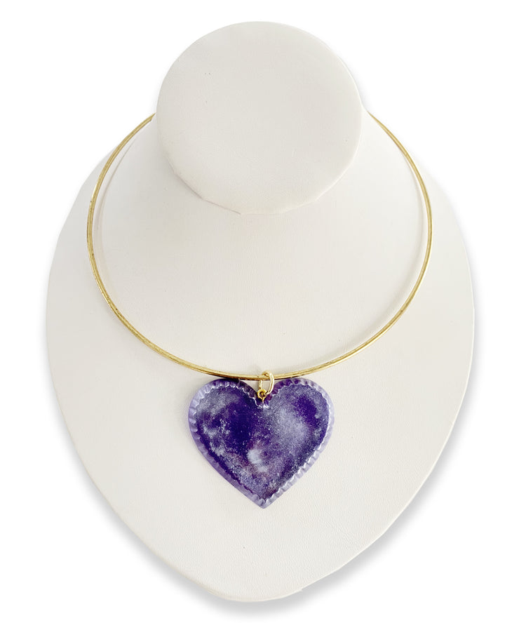 Candy Heart Necklace (Grape)