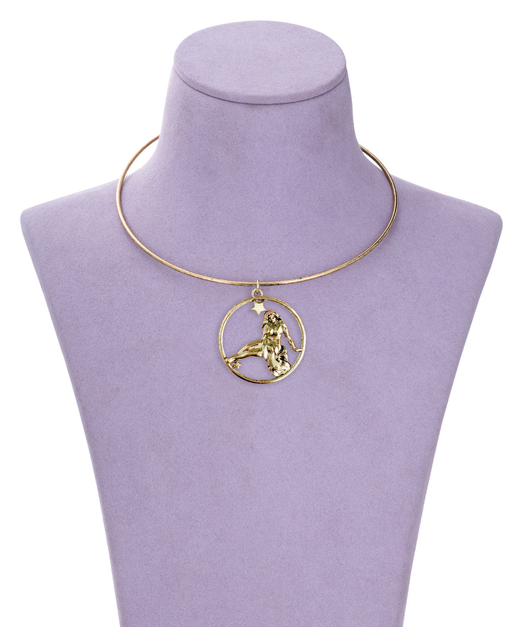 70s Inspired Zodiac Necklace (Virgo)