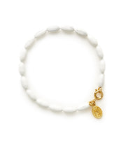 Charleston Rice Bead Bracelet (Steeple White)